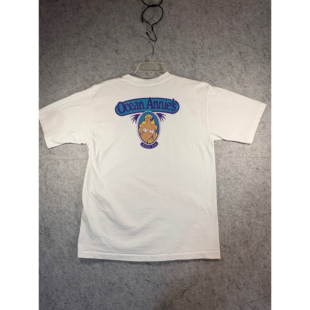 Native Sons T-Shirt sz L White USA VTG Single Stitch Myrtle Beach‎ Ocean Annies